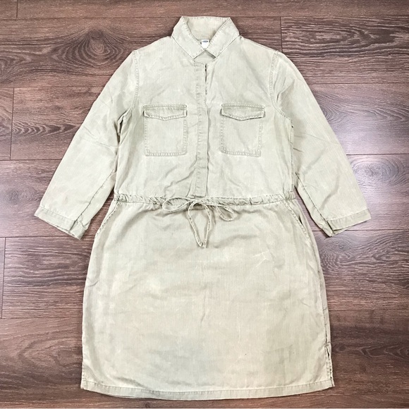 Old Navy Women’s Chambray Tencel Waist Define Oyster Bay Shirt Dress Size Small - Picture 1 of 9